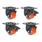 50mm Polyurethane/Aluminium Heavy Duty (Low Level) Set of 4 - 300kg per Castor