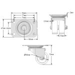 50mm Heavy Duty Twin Wheel Castor
