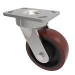 Special Offer Fabricated 150mm Polyurethane Cast Iron Plate Swivel Castor (800kg Load)
