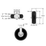 Pneumatic Castor 260mm Fixed Steel Centred