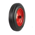 350mm Rubber on Steel Centre 20mm, 25mm & 1" (25.4mm) Roller Bearing Bore Choice
