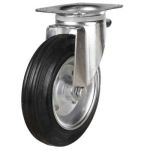 200mm Wheel Diameter Waste & Recycling Bin Castors (Steel Centre)