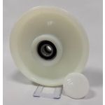 175mm White Nylon Pallet Truck Steer Wheel 20mm Ball Bearing Bore - 500Kg