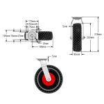 Puncture Proof Pneumatic Equivalent Castor 260mm Swivel Plastic Centred