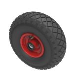260mm Pneumatic Wheel Steel Centre (3.00-4 Tyre 4 Ply - 20mm, 25mm & 1" BORE CHOICE - 66mm Hub)