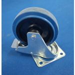 Special Offer - 125mm Heavy Duty Swivel/Brake Castor with Blue Elastic Rubber Wheel (250KG) Normal Price £16.95 + Vat.