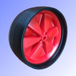 203mm PVC Tyred Wheel 1/2" (12.7mm BORE) - 75kg