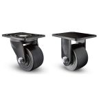 75mm 400Kg  Black Nylon Swivel & Fixed  (LOW LEVEL)