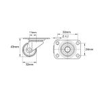 32mm Plastic Swivel (SET OF 4)