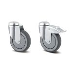 125mm Single Bolt Hole Apparatus Grey Rubber