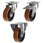 100mm Polyurethane On Cast Iron Centre Castors