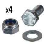M12 X 30mm Bolt, Nylock & Washer (SET of 4)