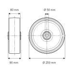 250mm Diameter (Ultra-Heavy Duty Nylon) 5500kg